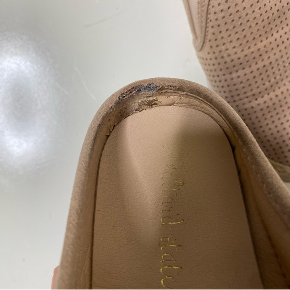 Altar’d State Perforated Espadrille Mule Slides Flat Beige 7.5 - Picture 7 of 7